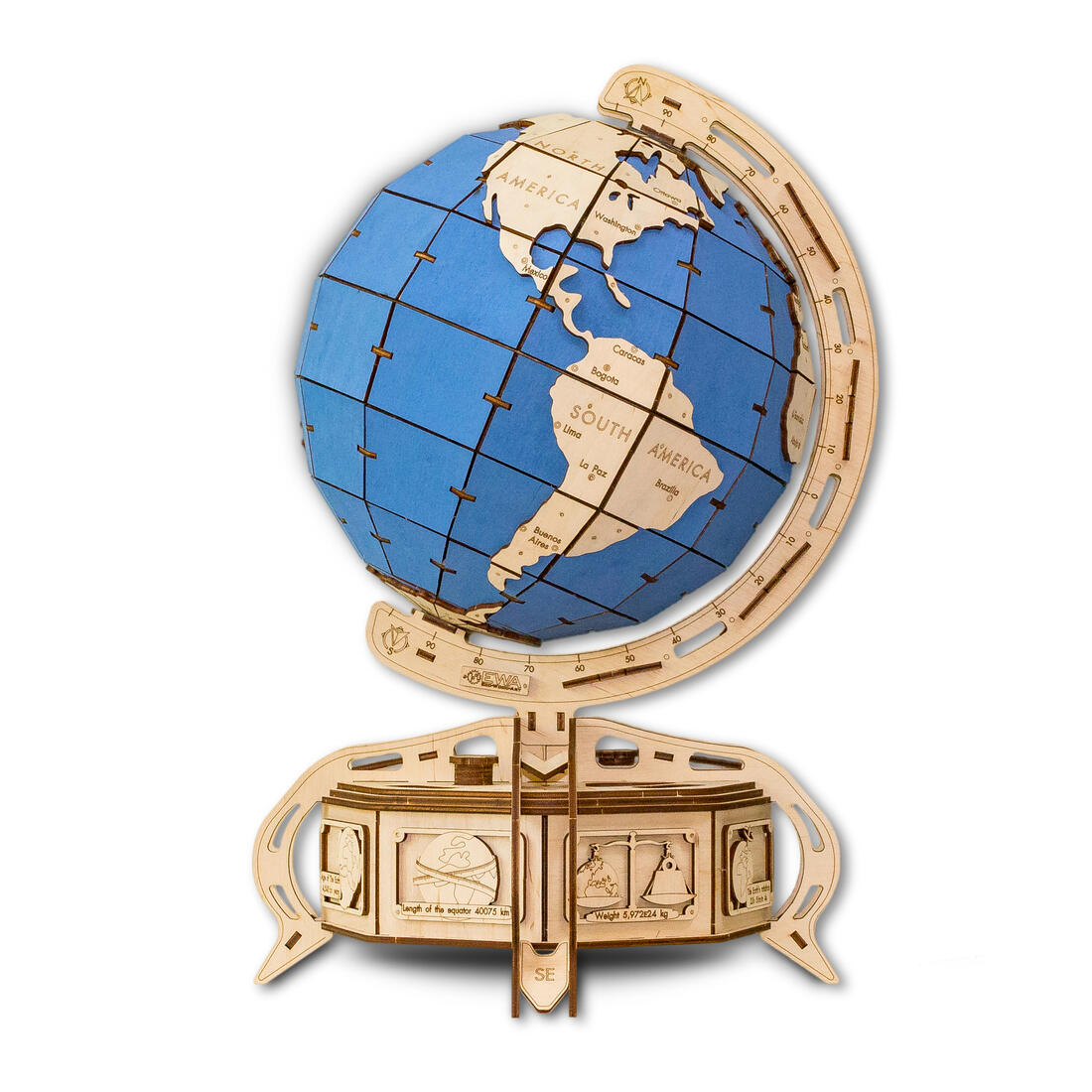Eco Wood Art Holz Modellbau Kinetic globe beweglicher Globus 205 Teile 