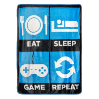 Eat Sleep Game Repeat Fleece-Kuscheldecke Eat Sleep Game Repeat Fleece-Kuscheldecke