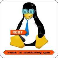 Notebook-Sticker - Root is watching you
