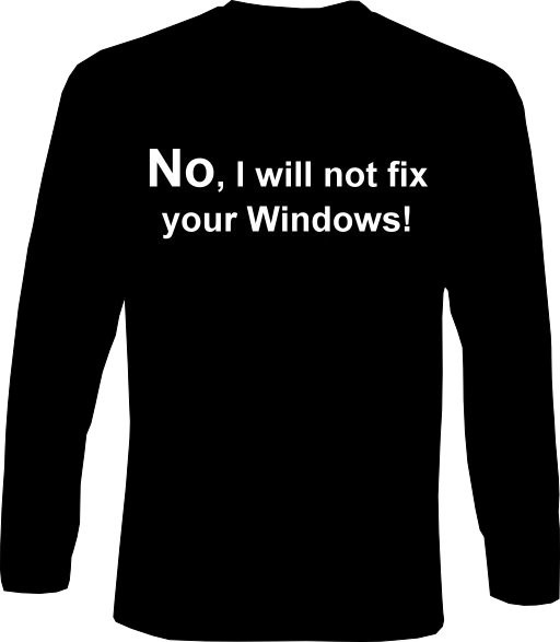 Langarm-Shirt - No, I will not fix your Windows