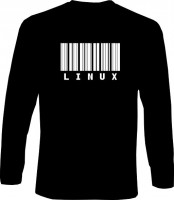 Langarm-Shirt - LINUX Strichcode Langarm-Shirt - LINUX Strichcode