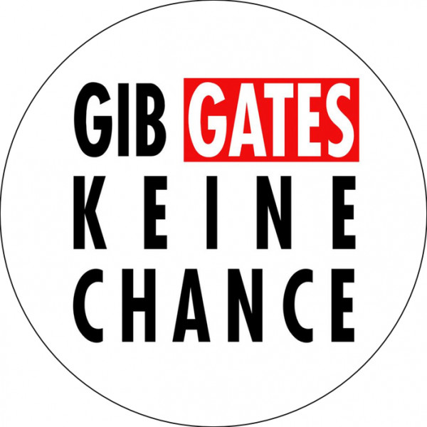Notebook-Sticker - Gib Gates keine Chance - rund
