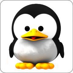 Tasten-Sticker - Baby Tux