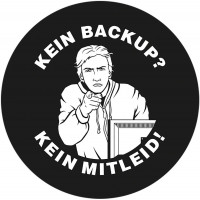 Notebook-Sticker - Kein Backup - Kein Mitleid Notebook-Sticker - Kein Backup - Kein Mitleid