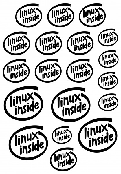 Maxi-Sticker - Linux inside A4