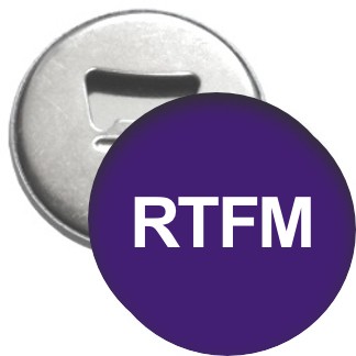 Flaschenöffner + Magnet - RTFM